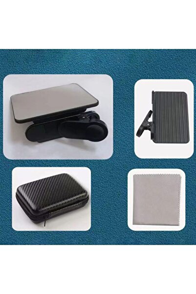 Choice مجموعة مشبك انعكاس مرآة كاميرا الهاتف الذكي باللون الأسود مشبك انعكاس ...