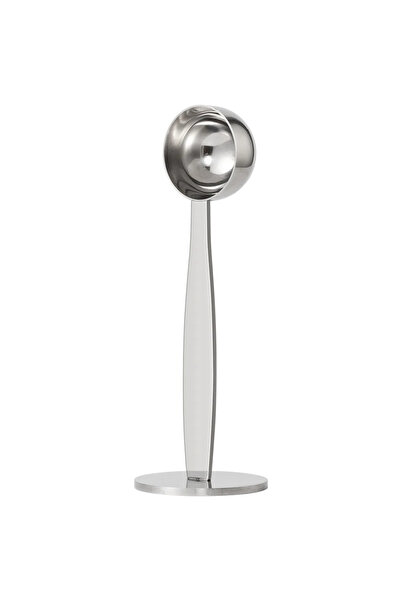 Choice ملعقة قياس كبيرة من الفولاذ المقاوم للصدأ 2 في 1 فضية اللون مع قاعدة م...