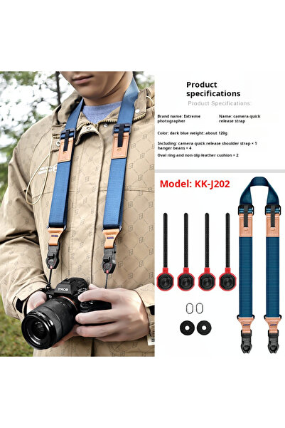 Choice حزام كاميرا KK-J202 مناسب لكاميرات كانون ونيكون وفوجي ولايكا وحزام كتف سريع الفك XS20 وXM5 وZFC