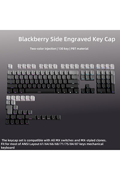 Choice Polar Day(opp bag) 133 Keys Double Shot Shine Through Keycaps Strawberry Pink Side Print PBT Keycaps