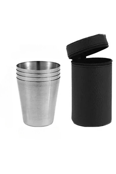 Choice 30-170 مل 30 مل 4 قطع أكواب صغيرة مع حافظة أكواب السفر الخارجية المصنو...