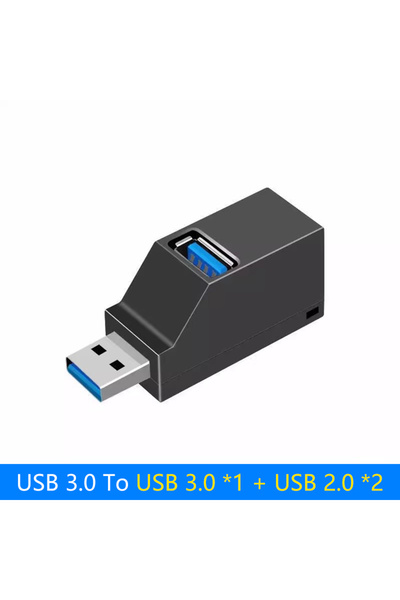 Choice Black JUMPEAK Mini 3 Port USB Hub High Speed USB 3.0 Splitter Multi-port Plug and Play For PC Laptop