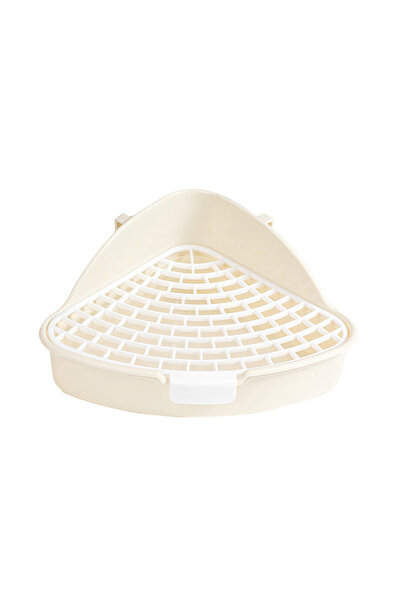 Choice White 1PC Triangle Potty Corner Litter Box for Small Animals for Rabbits and Hamsters Design Easy to