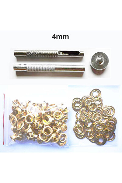 Choice3 4mm 100 gold tools 100sets Golden Color Eyelet Metal Grommet Punch In...