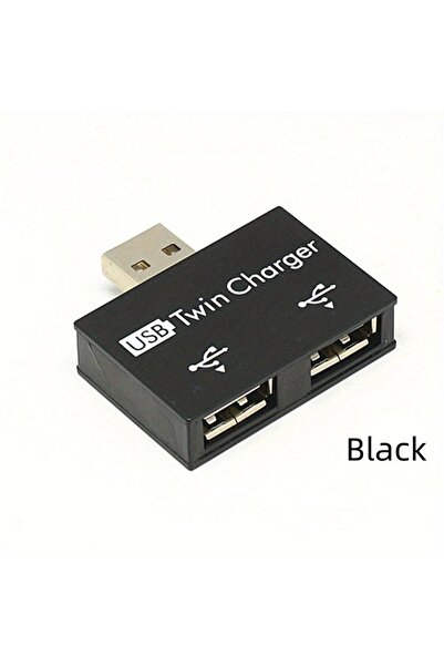 Choice Black USB To 2 Ports Charger Hub Adapter 1 Male To 2 Ports Female USB2.0 Splitter USB Hub Adapter Co
