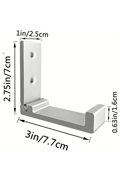 Choice 4 قطع فضية خطافات قابلة للطي للتعليق على الحائط والباب والملابس والمعا...