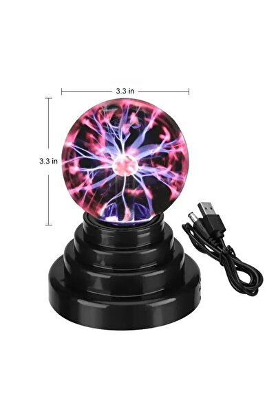 Choice مصباح كرة بلازما سحرية أحمر 3 بوصة 3 بوصة، إضاءة ليلية LED، حساس للمس ...