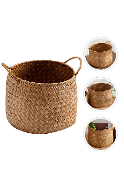 Choice 20.5X16CM As Shown Woven Storage Box Japanese Style Woven Sundries Bas...