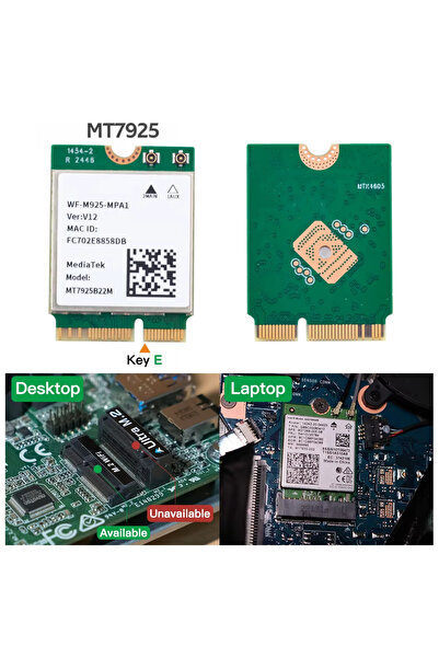 Choice WiFi 7 Network Card MT7925 Bluetooth 5.3 2.4G 5Ghz 6GHz M.2 Wireless Adapter For Win 10 Win 11