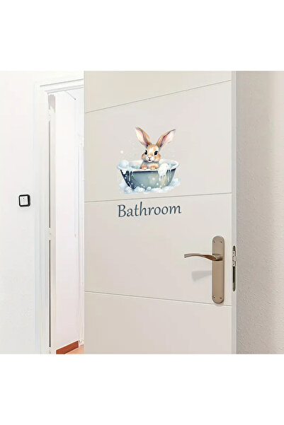 Choice ملصقات حائط BR0104C على شكل أرنب وحيوانات كرتونية لطيفة لتزيين باب الح...