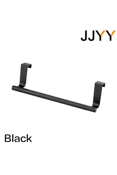 Choice رف مناشف أسود من الفولاذ المقاوم للصدأ فوق الباب للحمام والمطبخ ورف تخ...