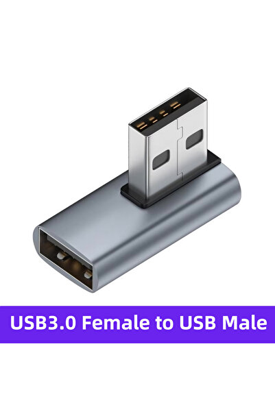 Choice 1 PCS USB to USB ZW FM 90 Right Angle USB 3.0 Extension Adapter Upward Elbow 10Gbps USB Connector Fo