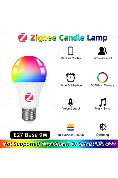 Choice نعم قاعدة E27 Zigbee 9W Zigbee 3.0 مصابيح LED ذكية E27 B22 E14 GU10 تع...