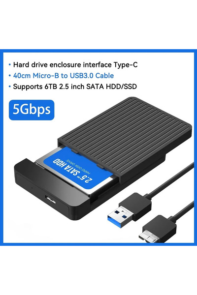 Choice علبة خارجية USB3.0 2.5 HDD/SSD علبة محول SATA إلى USB 3.1/3.0 محرك أقر...