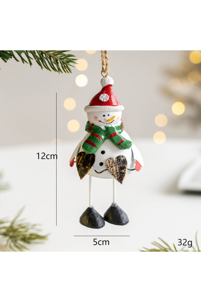 Choice قلادة بابا نويل الحديدية المطلية لعيد الميلاد من تصميم شيويه رين، زينة...