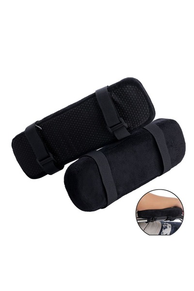 Choice أسود - قطعتان من وسائد مسند ذراع الكرسي 1/2 قطعة مناسبة لكرسي المكتب ا...