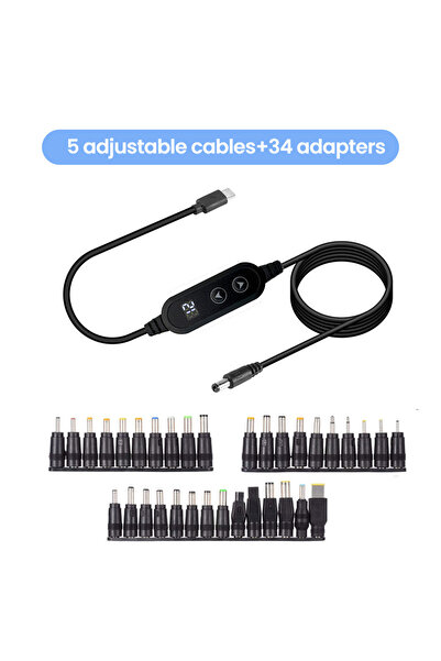 Choice كابل 34 محول USB C إلى كابل تعزيز الطاقة DC من النوع C إلى DC شحن سريع...