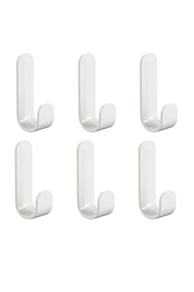 Choice 6 قطع بيضاء، 6 قطع قوية ذاتية اللصق على شكل حرف J، لاصقة مقاومة للماء،...