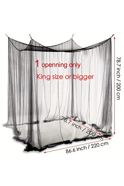 Choice أسود [شبكة ناموسية كبيرة جدًا] خيمة ناموسية كبيرة جدًا مقاس كينج | شبكة 300D، 15 فتحة