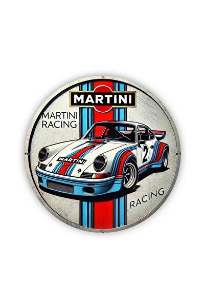 Choice Round 20X20CM TYA6856 Room Decor Martini Racing Themed Metal Sign - Du...