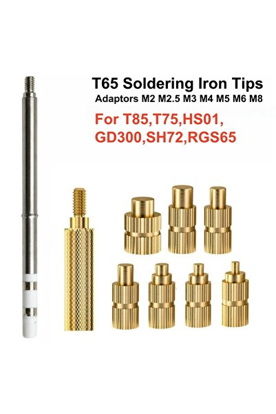 Choice T65 Core And Tips Heat Insert Nut Soldering Tip Adapter For T75/T85/HS...
