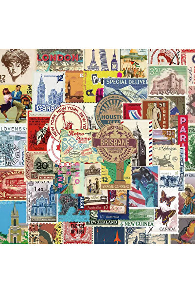 Choice 50PCS 50PCS Travel Around The World Scenery Series Stickers DIY Decora...