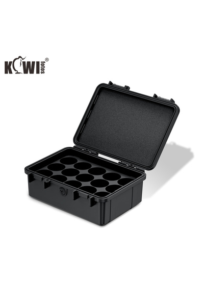 Choice black KIWI 15 Slots Battary Storage Box For D / LR20 /AM1 Batteries IP...