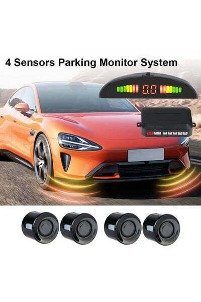 lumixauto Parking Assistance Kit with 4 Sensors – LED Display & Audible Alarm