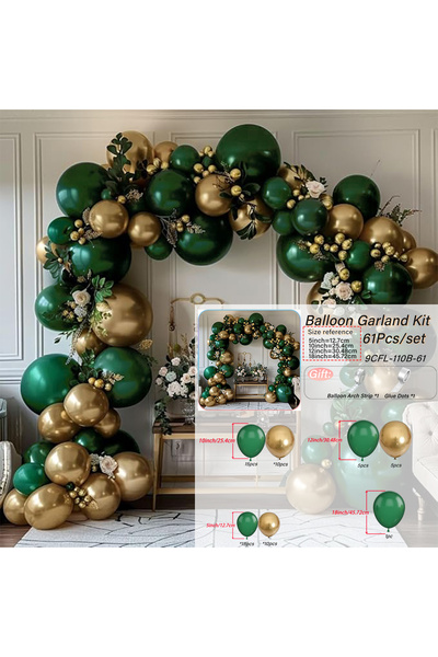 Choice 9CFL-110B-61 9CFL-110B-61 طقم قوس بالونات لاتكس متعدد الألوان، لحفل تو...