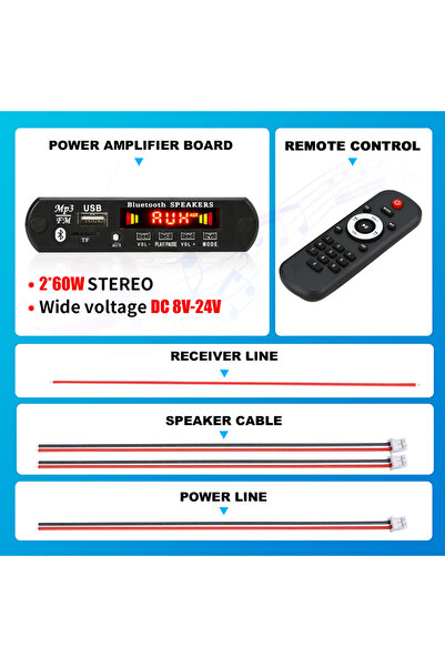 Choice 60 واط 60 واط 120 واط مكبر صوت بلوتوث 5.0 MP3 WMA APE فك لوحة تيار مستمر 12 فولت بدون استخدام اليدين صوت السيارة USB TF FM