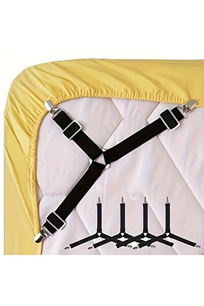 Choice black 4pcs Non-Slip Fitted Sheet Clips, Multi-Surface Stabilizing Solu...