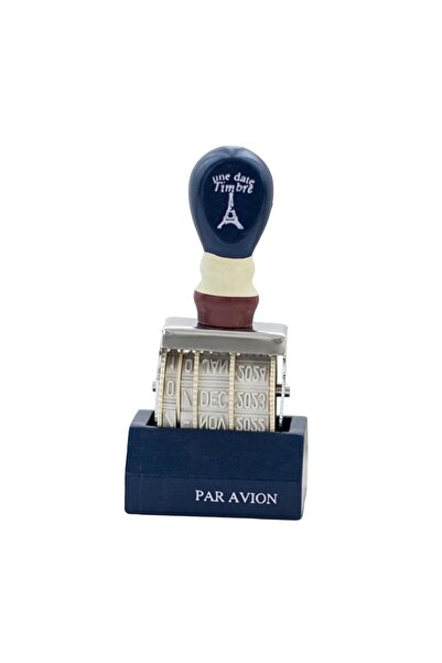 Choice1 Blue Roller Date Stamp Adjustable Day Month Year Stamp Rolling Wheel ...