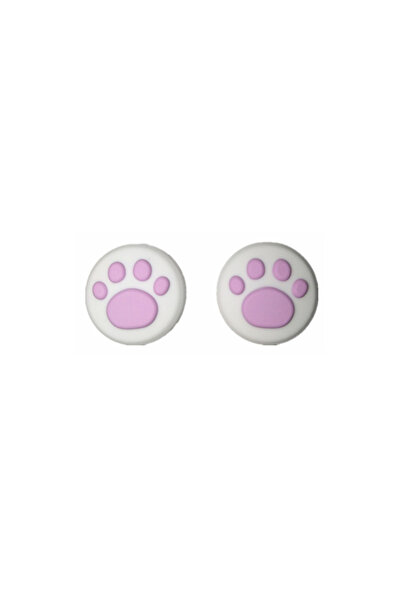 Choice white-purple 2Pcs Cat Paw Silicone Thumb Stick Grip Cap Joystick Butto...