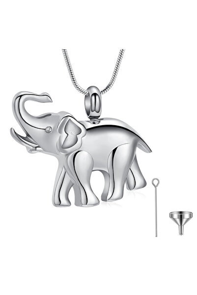 Choice Silver Cremation Jewelry for Women Men Animal Elephant Urn Necklace fo...