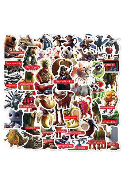 Choice ملصقات حيوانات تجريدية متعددة الألوان، 60 قطعة، ملصقات حيوانات كرتونية...