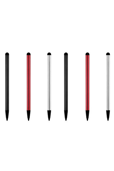Choice 6PCS MIX COLOR 1/2/3/6PCS Universal Dual Screen Pen iPad Pen Android T...