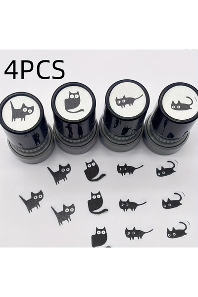 Choice 4 قطع من طوابع نمط قطط كرتونية مضحكة