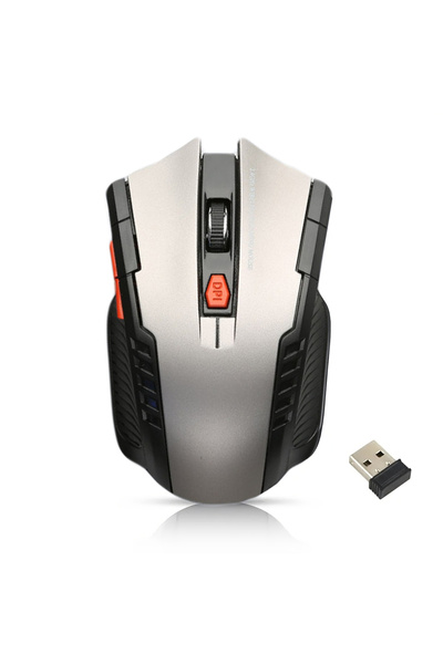 Choice ماوس لاسلكي رمادي 2.4 جيجاهرتز لأجهزة الكمبيوتر المحمولة والألعاب، ماو...