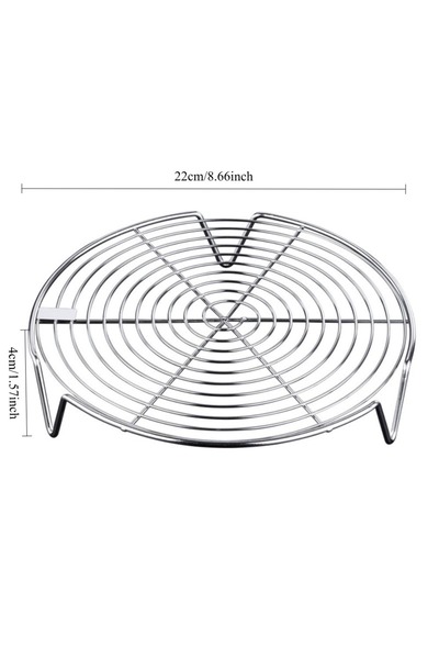 Choice1 22cm 1Pcs Stainless Steel Steamer Rack Multifunction Pot Steaming Tray Dumplings Eggs Grill Stand Ki