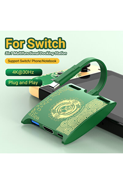 Choice switch oled Dock Station For Switch, 4K HDTV USB-C 3.0 Hub Adapter TV Portable Docking Station Lapto