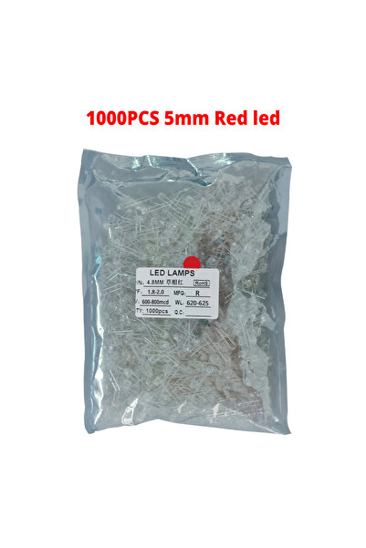 Choice أحمر 1000 قطعة Min F5 5 مم قبعة من القش صمام ثنائي باعث للماء شفاف فائ...