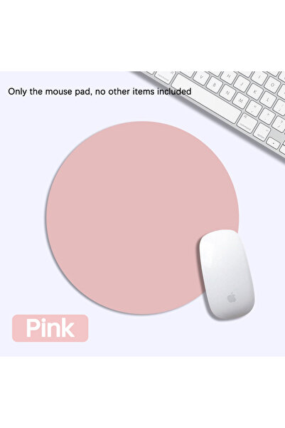 Choice Pink Round Mouse Pad Single-sided Solid Color Universal Non-slip Pad Mouse Pad Suitable for Laptop O