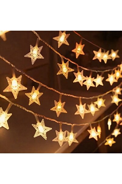 Choice سلسلة أضواء على شكل نجمة بطول 6 أمتار و40 مصباحًا ليدًا دافئًا بطول 1.5 متر/3 متر/6 متر/10 متر و80 مصباحًا ليدًا على شكل إكليل عيد الميلاد تعمل بالبطارية/منفذ USB