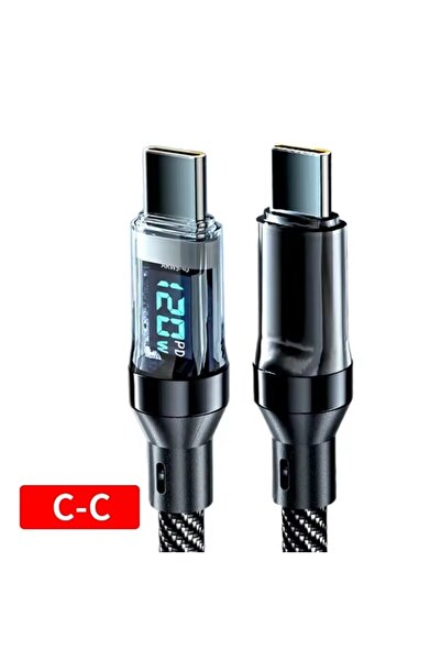 Choice كابل عرض رقمي مزدوج USB-C بطول 2 متر من النوع C إلى النوع C بقوة 120 و...