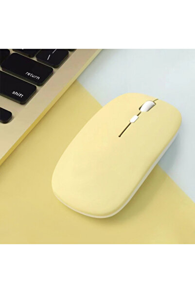 Choice ماوس لاسلكي باللون الأصفر بتقنية البلوتوث لأجهزة iPad اللوحية التي تعم...