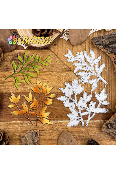 Choice قوالب قطع معدنية أصلية جميلة على شكل أغصان أوراق الخريف المكسورة، مناسبة لقص ونقش القصاصات والزخرفة