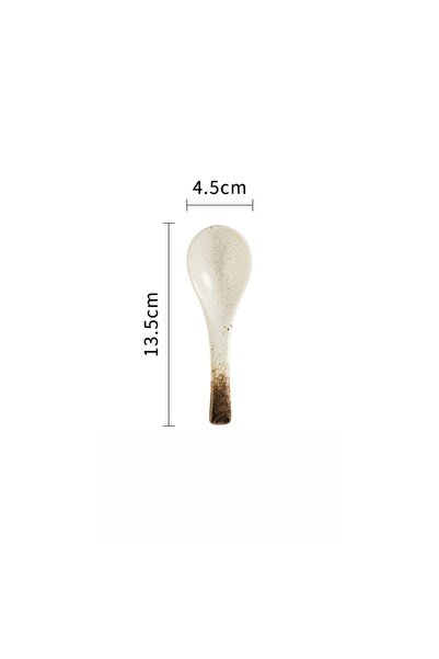 Choice spoon 13.5cm Ceramic Soup Spoon Japanese Soup Spoon Household Porcelain Rice Spoon Soup Spoon Porrid