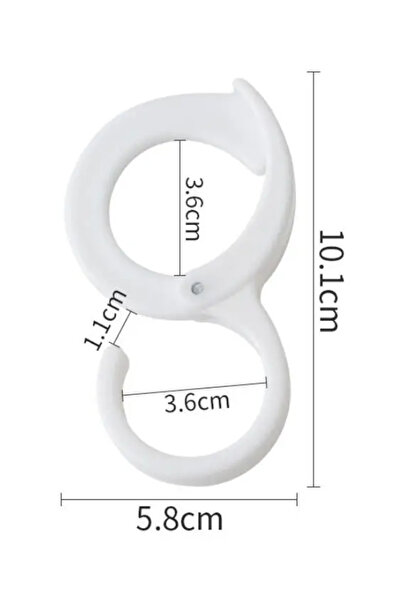 Choice 10pcs white 10pcs Windproof S Shaped Hooks Multi-purpose Wardrobe Clos...