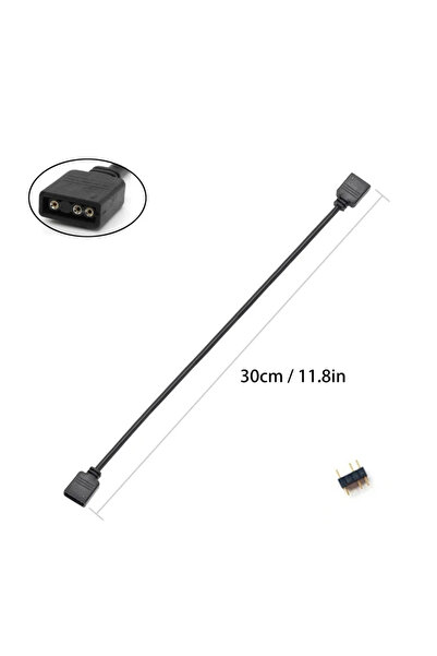 Choice 0.3m One drag one 5V 3-Pin Addressable ARGB Female to Female Splitter ...