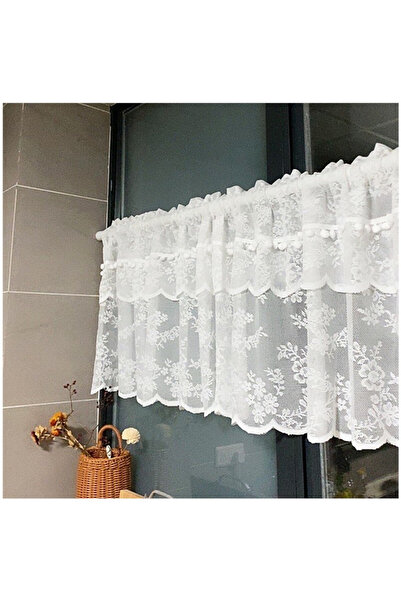 Choice ستارة مطبخ جميلة بطبقة قصيرة مقاس 100 × 50 سم، ستائر مقهى، ألواح ستائر ريفية